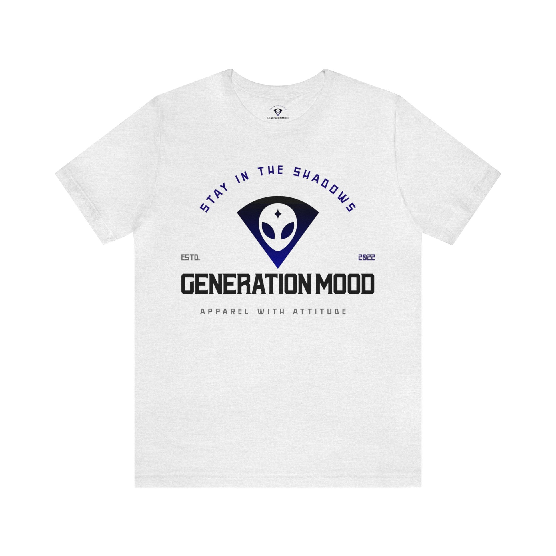 Are you ready to channel your inner cosmic wanderer? Our exclusive Generation Mood logo alien t-shirt combines nostalgia and a dash of intergalactic cool. Whether you are a believer in little beings or just love a good logo tee, this shirt is for you.