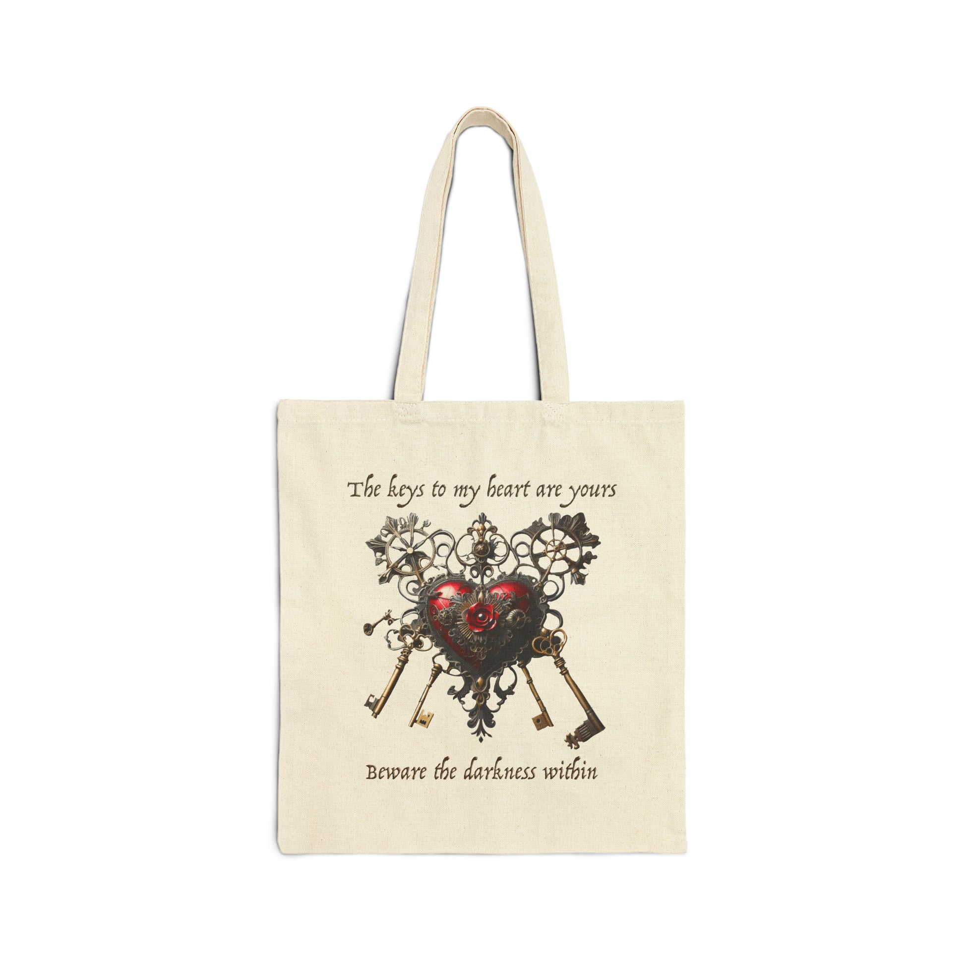 Beware the Darkness Within Natural Tote Bags from Generation Mood