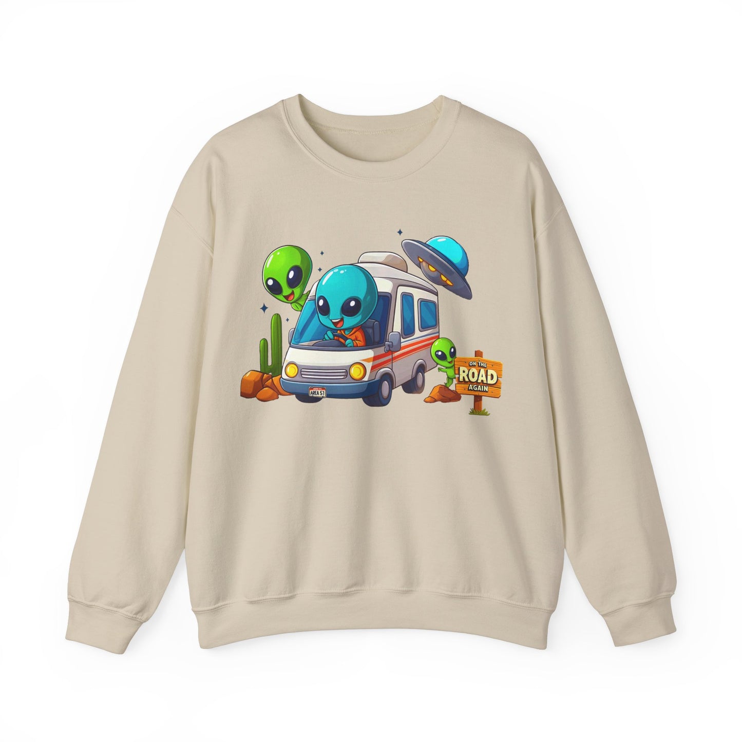 Alien RV Sweatshirt Travel Gift UFO RV Retro