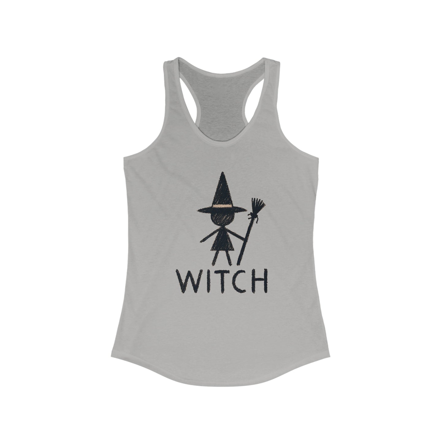 Magical Witchy Tank Top Witch Gift Halloween Shirt Crayon Witch Tank ‍ Witchy Vibes Tank Top