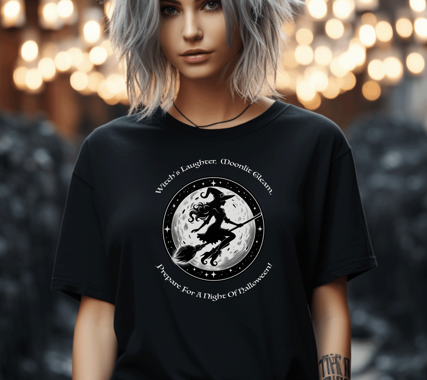 Witch's Laughter Tee Full Moon Magic Magical Shirt Halloween T-shirt Witch Vibe WItchcore Witch Aesthetic